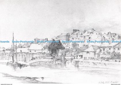 D293802 Exeter. The Quay and the Custom House. Henry Courtney Selous. Exeter Cit