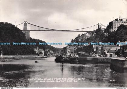D293820 Bristol. Clifton. Suspension Bridge From the Entrance to Bristol Docks.
