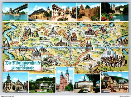 D312262 Die Nibelungenstrasse und Die Siegfriedstrasse. Miltenberg. Krapohl. Mul