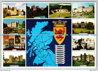 D314089 Map. Stately Homes of Scotland. Braemar Films. Berwickshire. N. 5230. Po