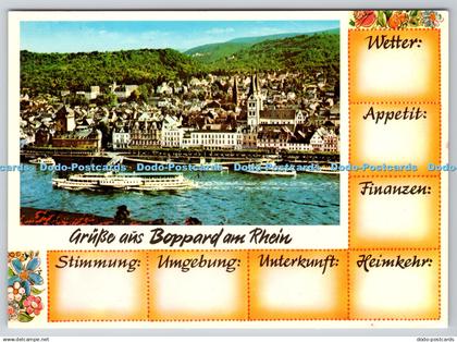 D315007 Grusse aus Boppard am Rhein. Klaus Rahmel. Pulheim. Bop 306. N. 5407. Po