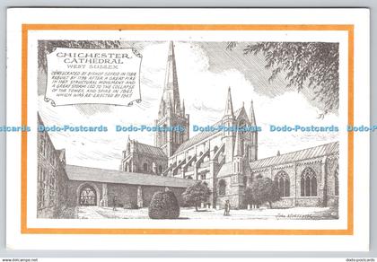 D316343 Chichester Cathedral West Sussex. John Mortlock. PM Chichester. 1983