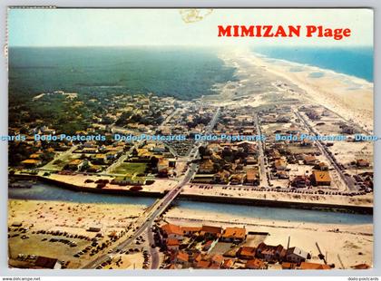 D318716 Landes. Mimizan Plage. Vue aerienne sur Mimizan Plage Sud et le courant.