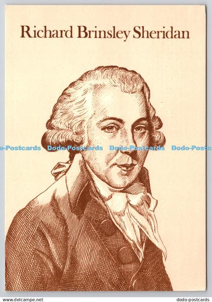 D321014 Richard Brinsley Sheridan. Midlands Postal Board Picture Card. MPB. N. 2