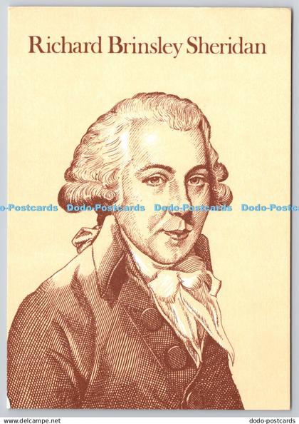 D321018 Richard Brinsley Sheridan. Midlands Postal Board Picture Card. MPB. N. 2