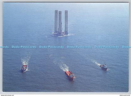 D325195 Off Great Yarmouth. Rig under tow. Norfolk Archaeological Unit. Norfolk