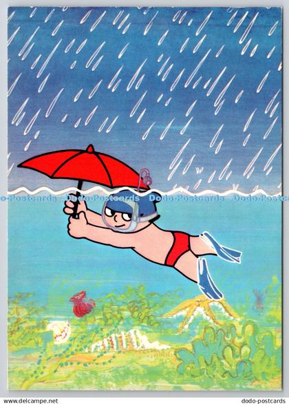 D329398 Mainzelmannchen. Zweites Deutsches Fernsehen 1969. Horn. Germany. Tauche