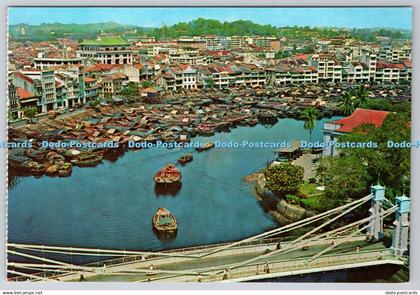 D332164 Singapore. The Singapore River. Postcard