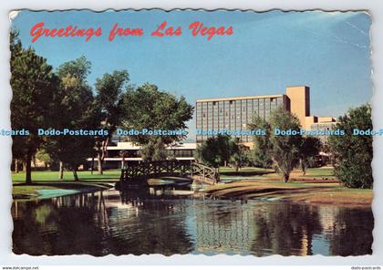 D334582 Greetings From Las Vegas. The Dunes Hotel. On The Strip. Las Vegas News