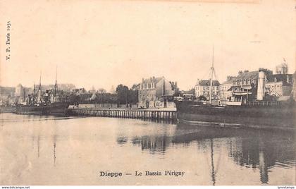 France Dieppe Bassin Perigny Steamboat vintage postcard