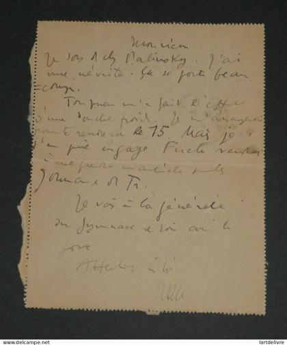 Jean Galtier-Boissière - Lettre autographe signée à Dominique Braga - [1916]