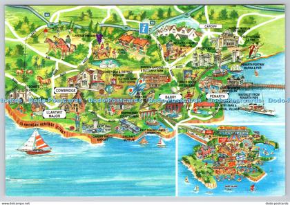 L340031 Glamorgan Heritage Coast Barry Island The Map Vale of Glamorgan Borough