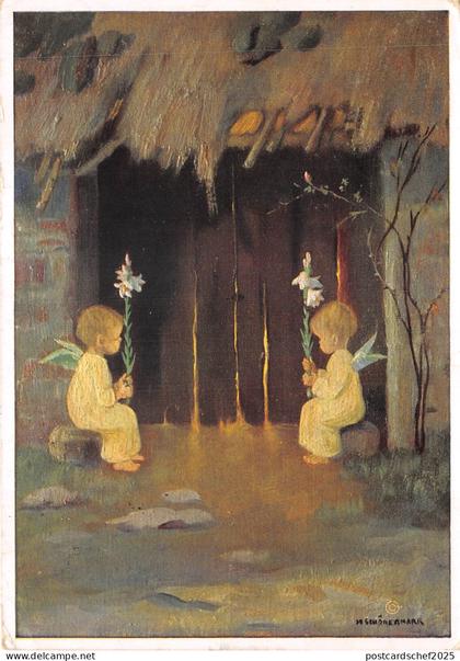 lot391  Merry Christmas signed Schonermark no 4742 Germany Angels greetings