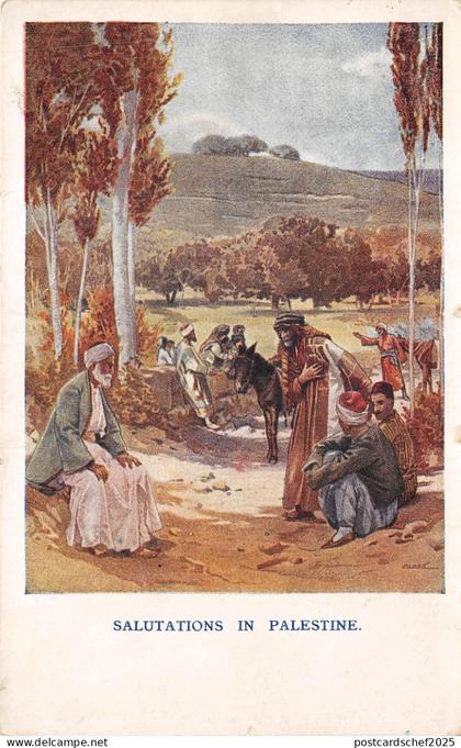 lot407 Palestine Palestina types folklore Salutation from Scripture gift mission