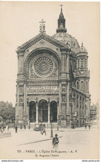PC10225 Paris. St. Augustin Church. A. Papeghin. No 329
