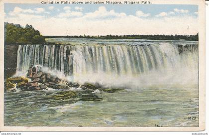 PC23614 Canadian Falls above and below Niagara. Niagara Falls. No 8573. 1927