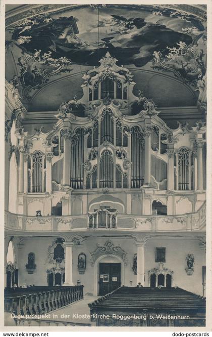 PC43475 Orgeiprospekt in der Klosterkirche Roggenburg b. Weissenhorn. Kath. Pfar