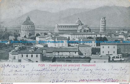 R014565 Pisa. Panorama coi Principal Monumenti. Alterocca. B. Hopkins