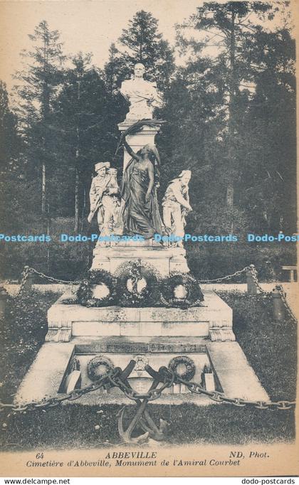 R038015 Abbeville Cimetiere d Abbeville Monument de l Amiral Courbet Neurdein