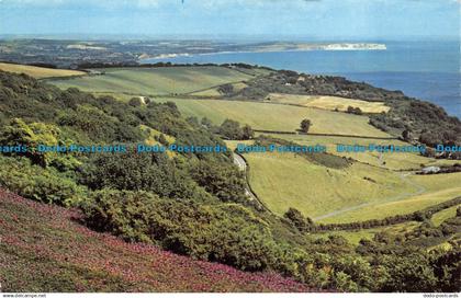 R066877 Shanklin and Sandown Bay from Shanklin Downs. Jarrold. Nigh. 1971
