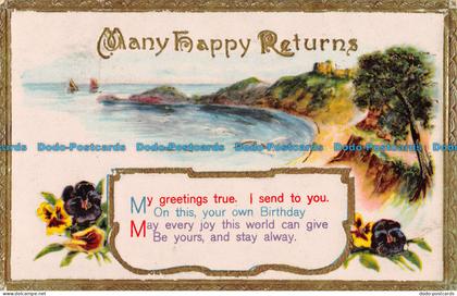 R086398 Many Happy Returns. My greetings true. I send to you