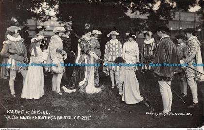 R126236 Pageant of Bristol. Queen Bees Knighting a Bristol Citizen. Knighton and