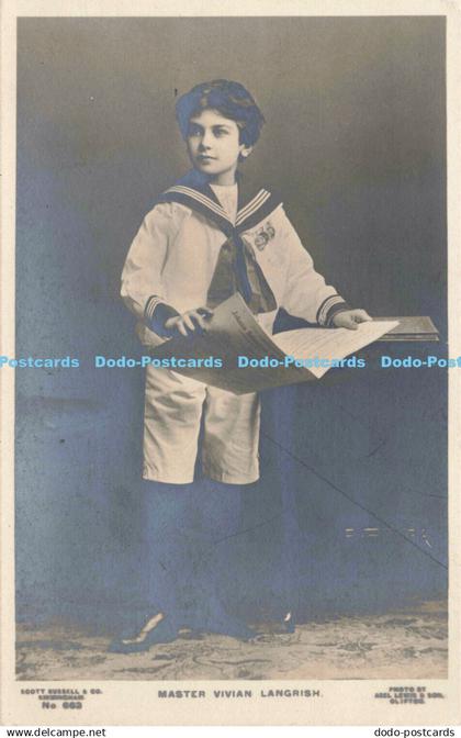 R200504 Scott Russell No 663 Master Vivian Langrish Abel Lewis Scott Russell Sco