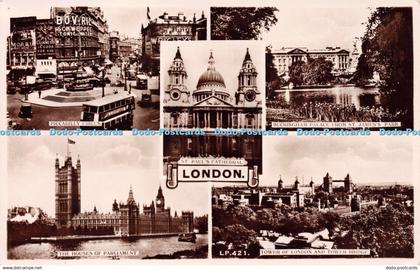 R248117 London St Pauls Cathedral Piccadilly Circus The Houses of Parliament Buc