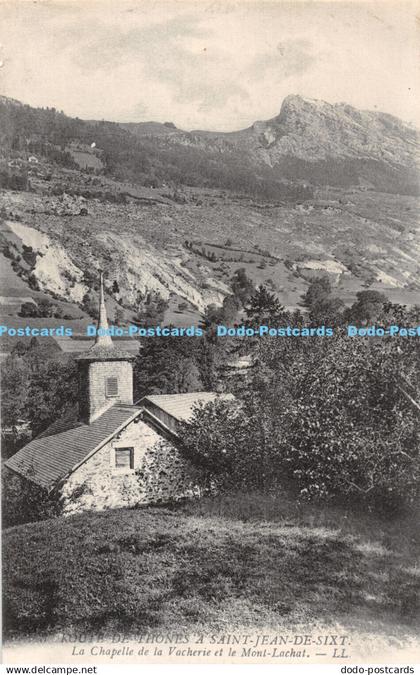 R337031 Route de Thones A Saint Jean De Sixt La Chapelle de la Vacherie et le Mo