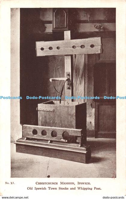 R349004 No XI Christchurch Mansion Ipswich Old Ipswich Town Stocks and Whipping