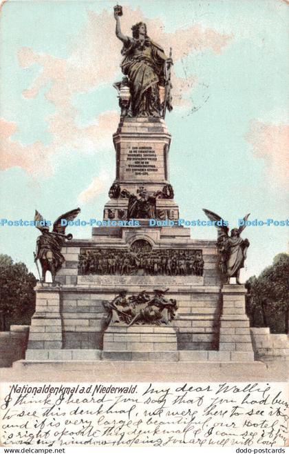 R489849 Nationaldenkmal a d Niederwald Postcard