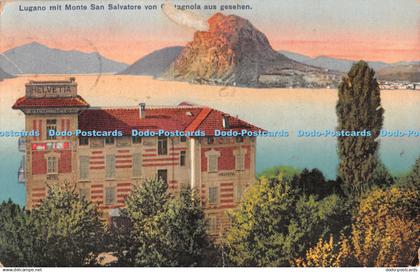 R496434 Lugano mit Monte San Salvatore A Trub