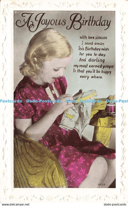 R603356A Joyous Birthday With love sincere I send away RP