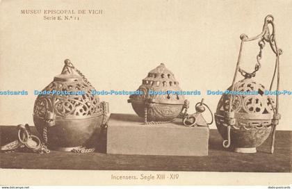 R613600 Museu Episcopal de Vich Serie E No 11 Incensers Segle XIII XIV Fototipia
