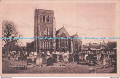 R720801 Herne Not Herne Bay St Martin Church Postcard