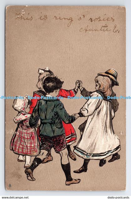 R777112 Children Playing Tuck Art Series 1017 PM Workington 1904