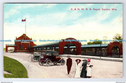 R777986 C and N W R R Depot Racine Wis E C Kropp