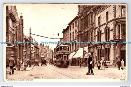 R778684 Leicester Granby Street Tramway Photochrom London Tunbridge Wells