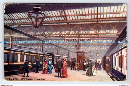 R780474 Euston Station L and N W R London Railway Station Tuck Oilette 8570
