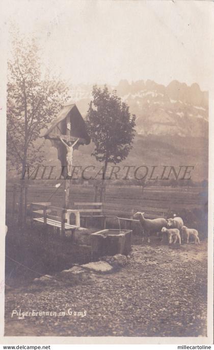 SWITZERLAND - Gams, Pilgerbrunnen, Photo Postcard