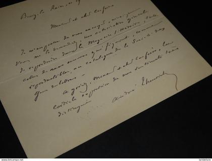 THEURIET André - LETTRE AUTOGRAPHE SIGNÉE, BOURG LA REINE 1892
