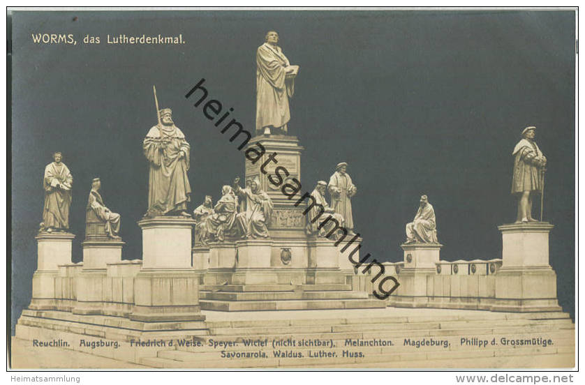 Worms - Lutherdenkmal - Verlag Carl Scheuermann Worms