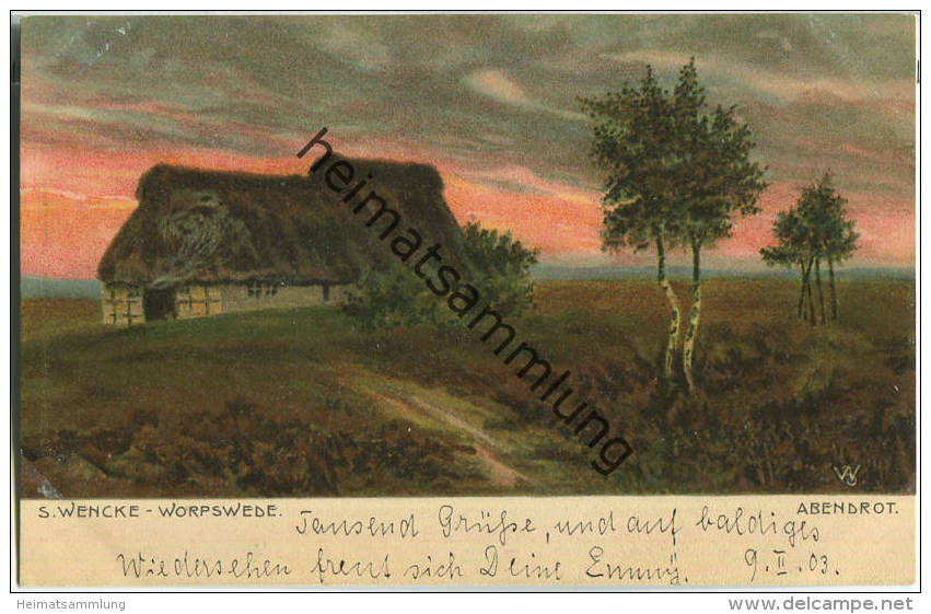 Worpswede - S. Wencke - Abendrot