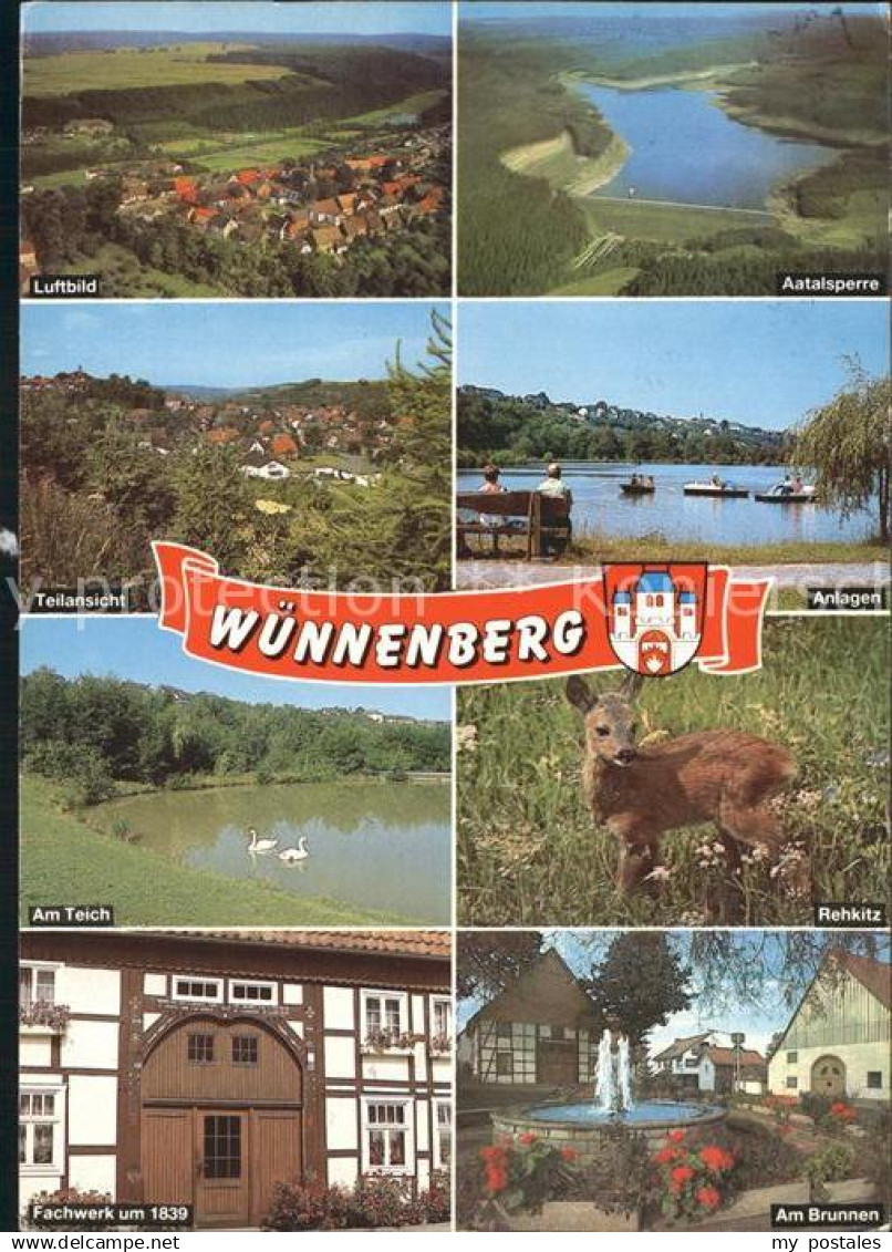 Wuennenberg Bad Anlagen Brunnen Fachwerk