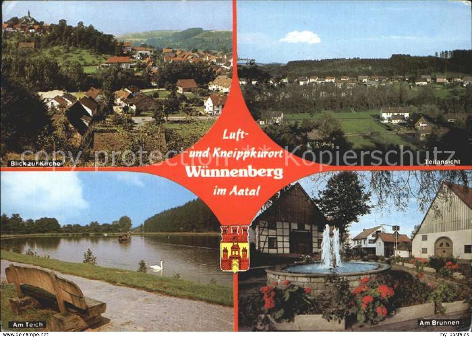 Wuennenberg Bad Kirche Teich Brunnen