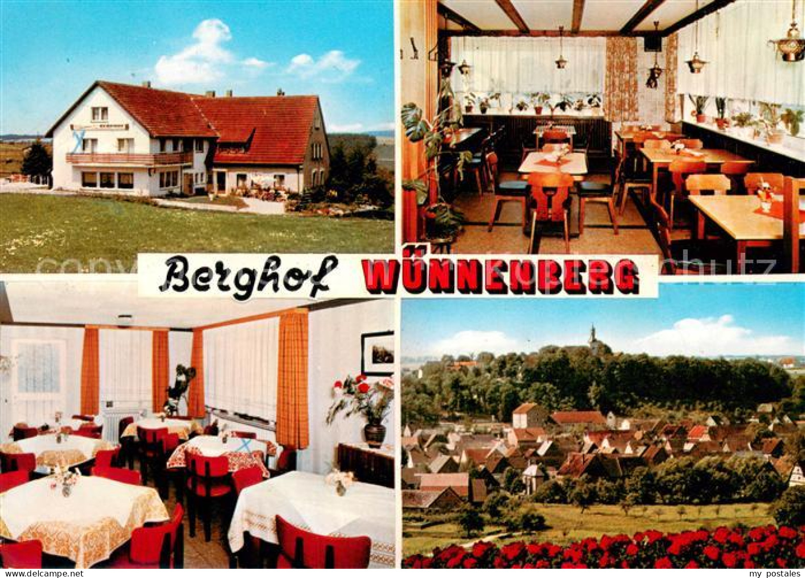 Wuennenberg Gaststaette Pension Berghof Gastraeume Panorama