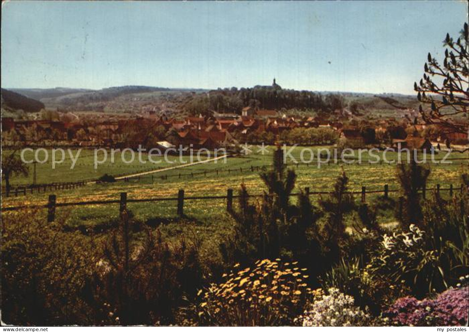 Wuennenberg Panorama Blick auf Ober und Unterstadt Kneipp Luftkurort