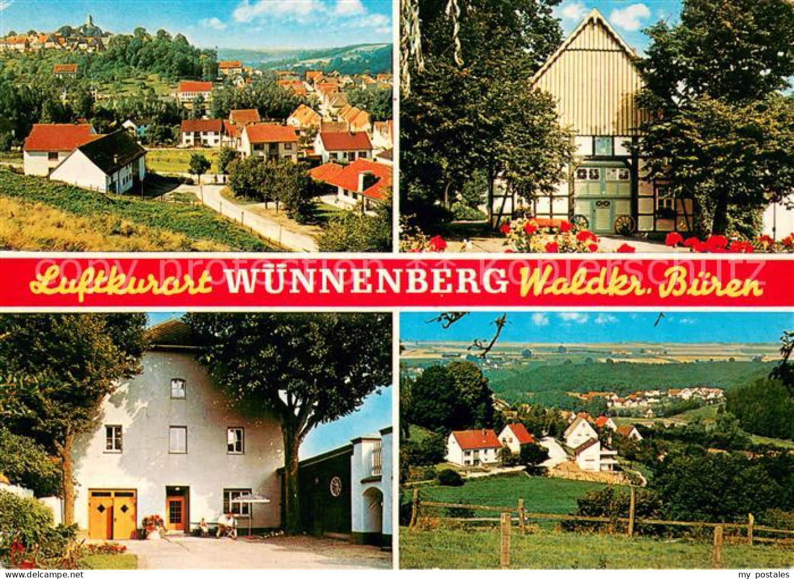 Wuennenberg Panorama Luftkurort Blick zur Kirche Alte Gebaeude