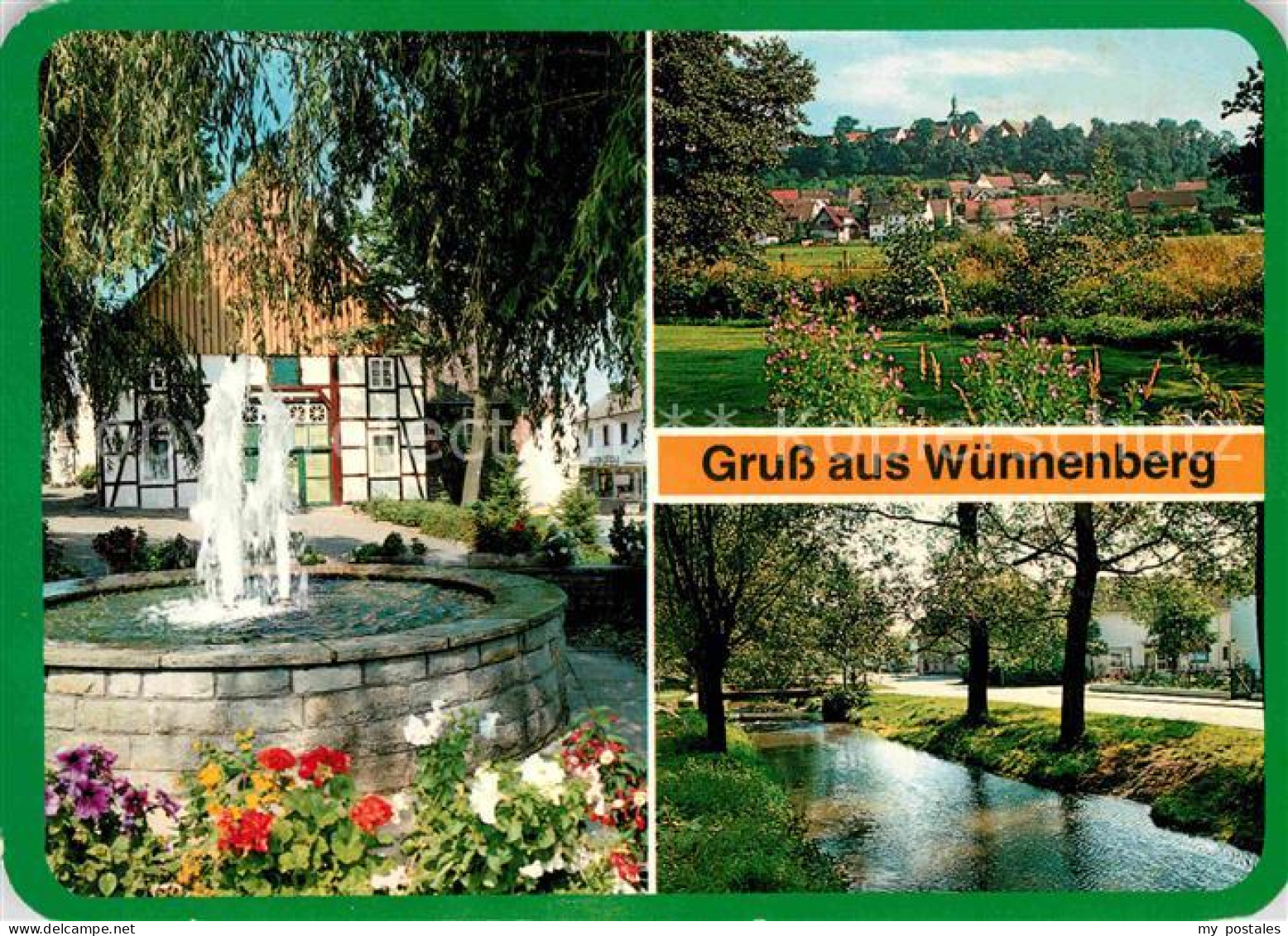 Wuennenberg Stadtbrunnen Partie an der Aa