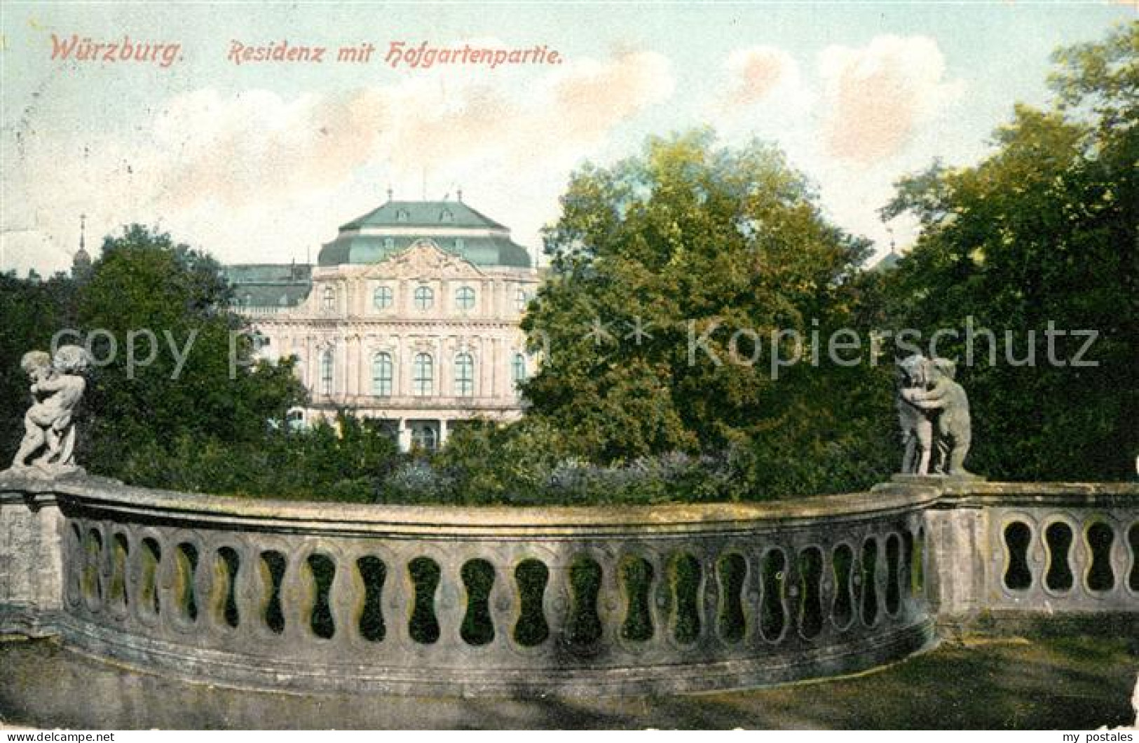 WueRZBURG Bayern Residenz Terrasse Putten
